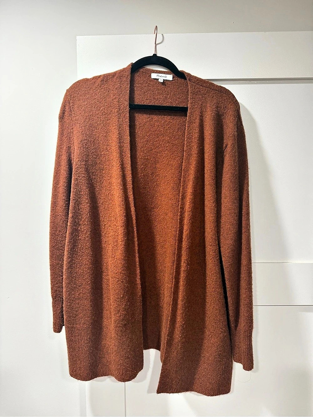 Madewell Open Front Cardigan in Brown Size Medium Like New